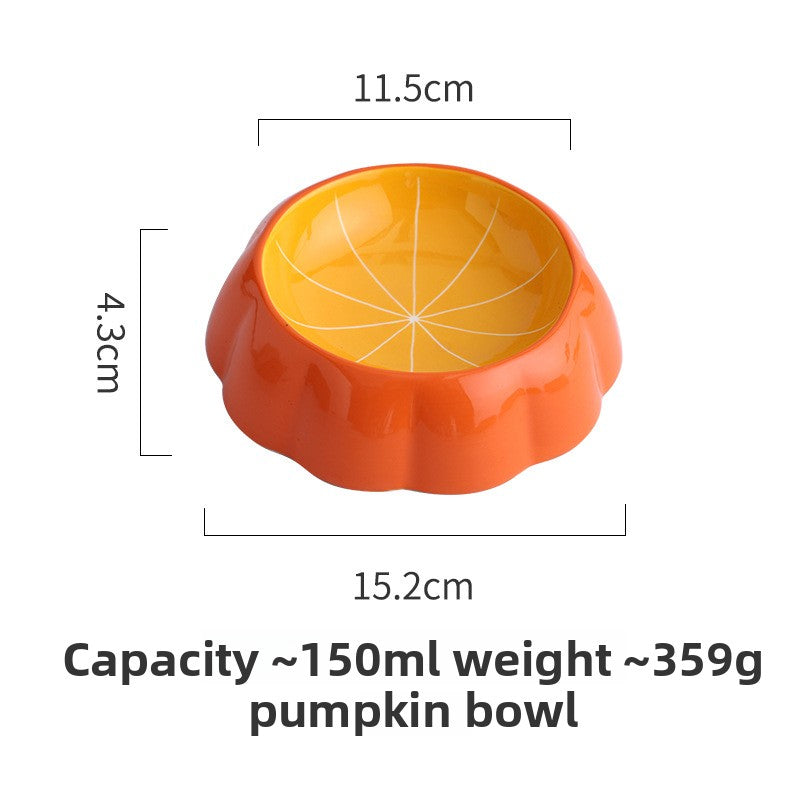Ceramic Fruit-Shaped Pet Feeding Bowl