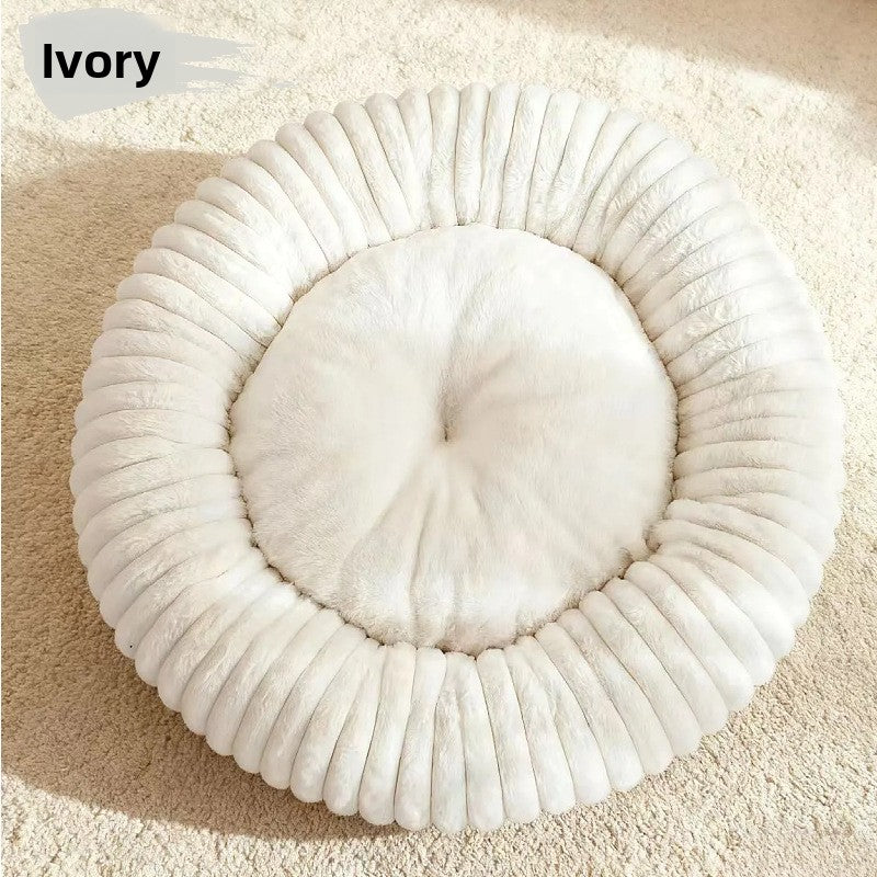 Plush Pet Nest Bed for Cats and Dogs