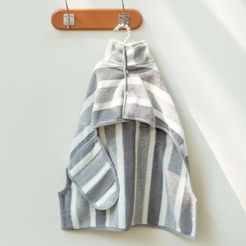 Absorbent Coral Fleece Pet Bathrobe