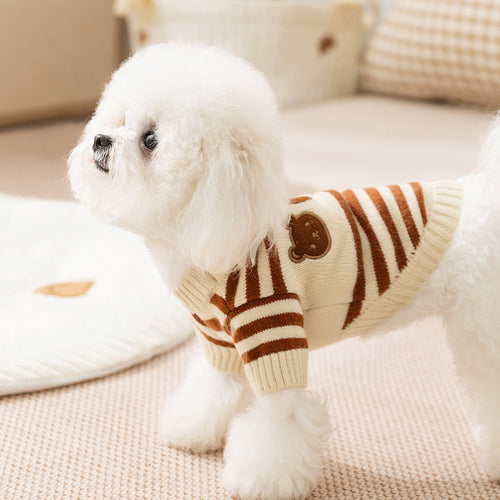 Camisola de Gola Alta com Ursinhos para Cães e Gatos