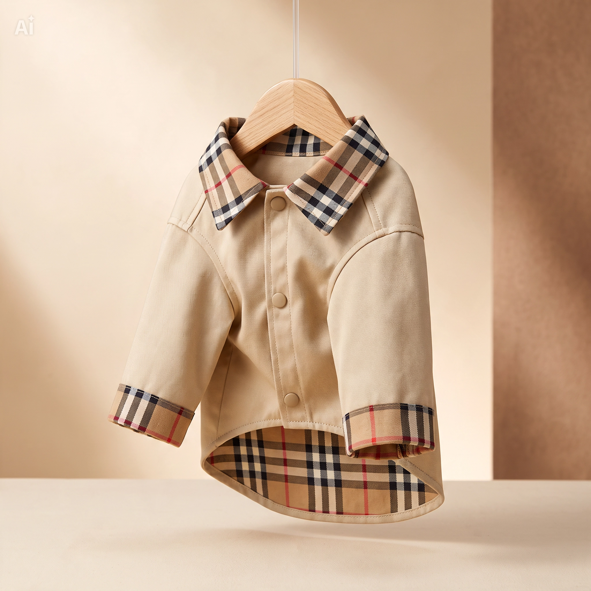 Casaco Estilo Trench Coat para Cães de Porte Grande
