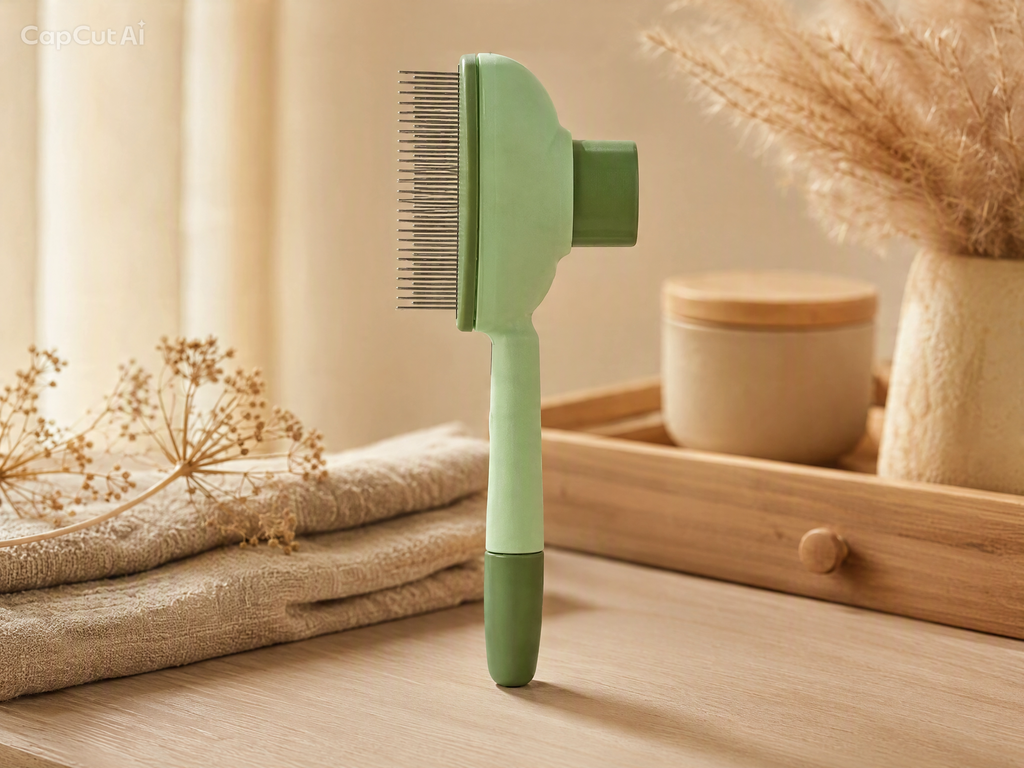 Escova Autolimpante para Desembaraçar e Remover Pelo