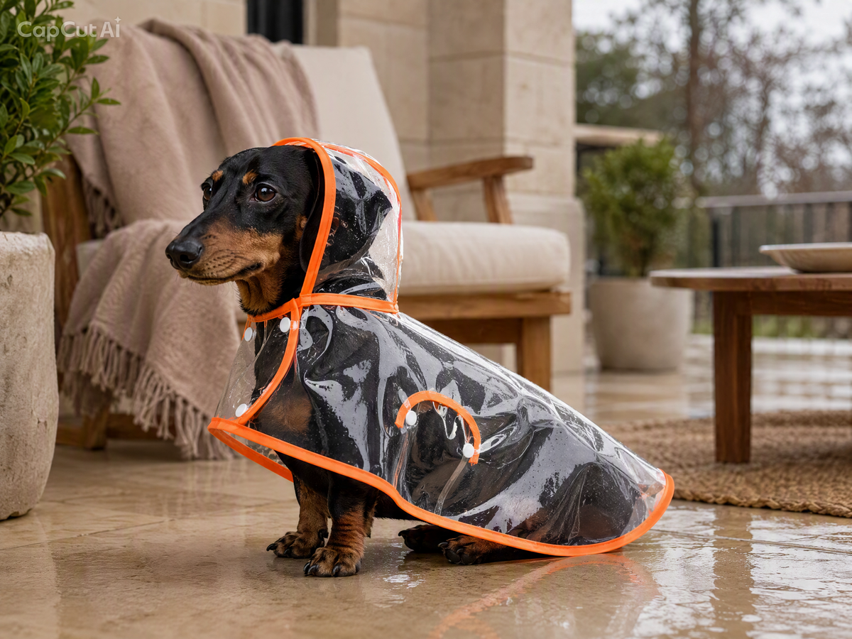Capa de Chuva Transparente para Cães