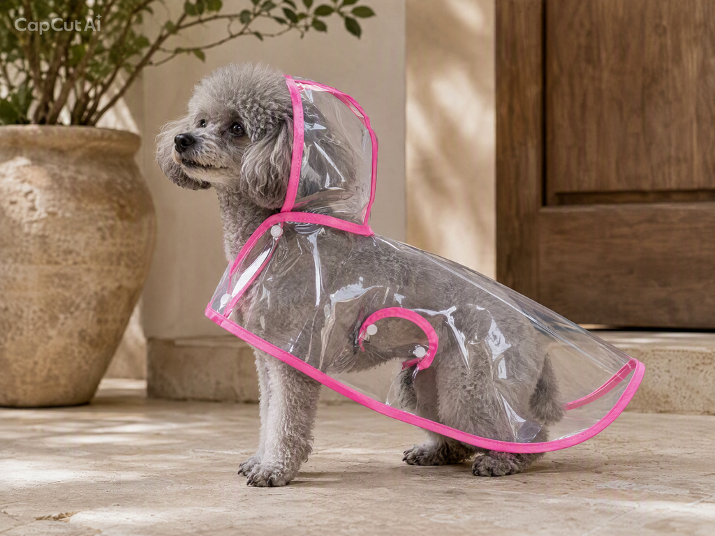 Capa de Chuva Transparente para Cães