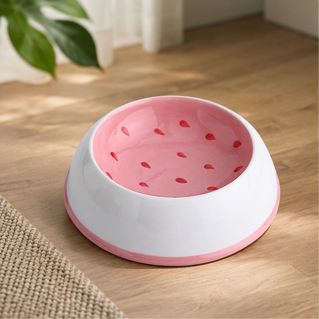 Taça de Cerâmica em Formato de Fruta para Cães e Gatos