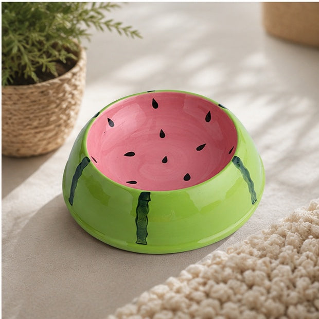 Taça de Cerâmica em Formato de Fruta para Cães e Gatos